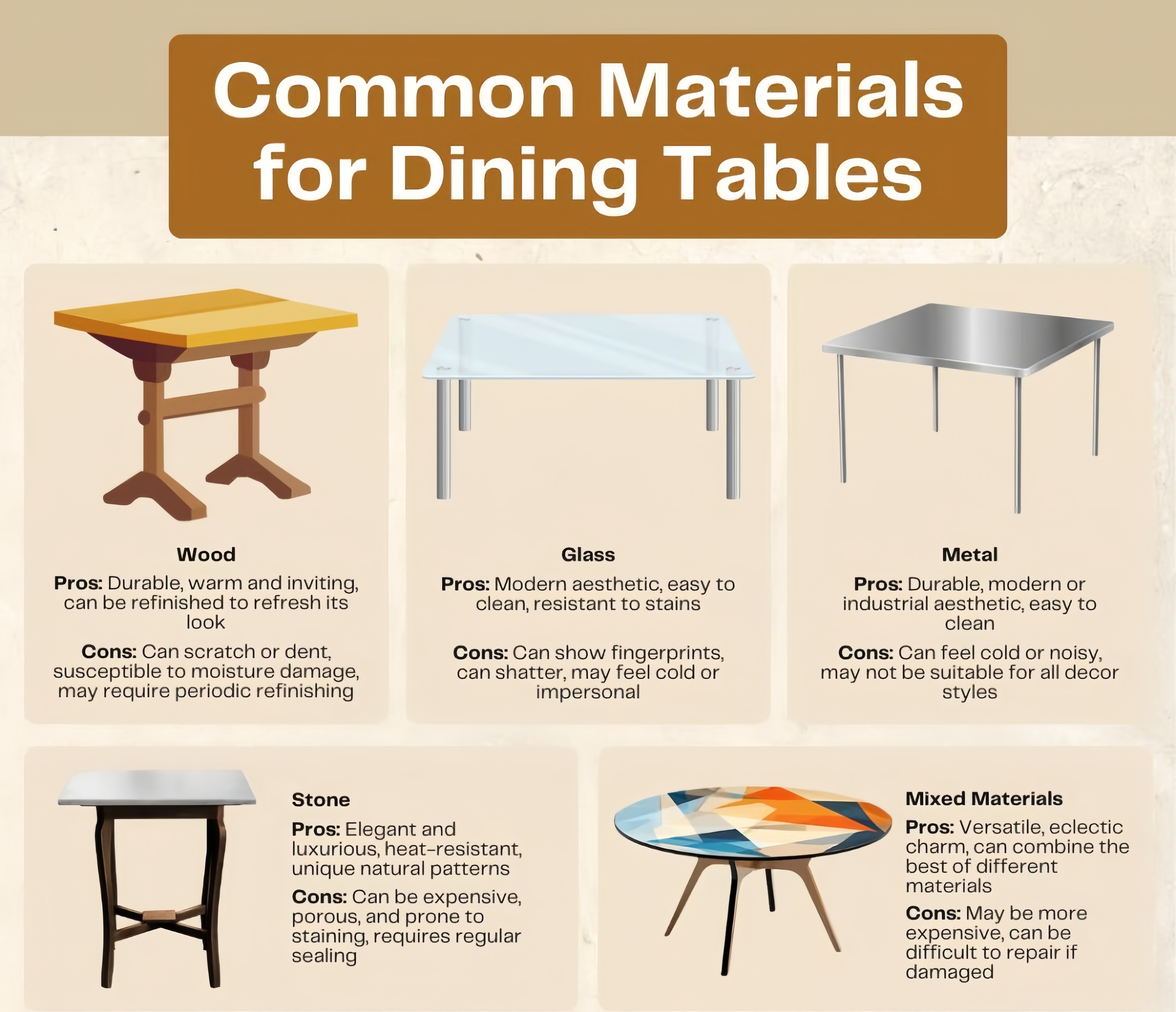 Common-Materials-for-Dining-Tables Common-Materials-for-Dining-Tables