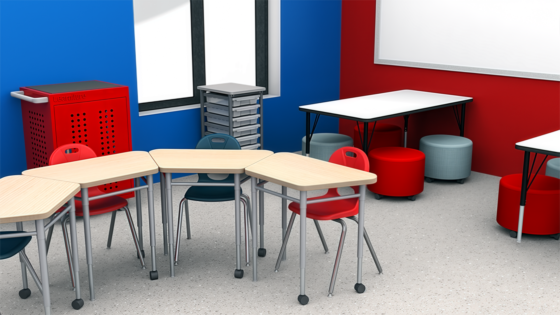 Trapezoid teacher table Trapezoid teacher table