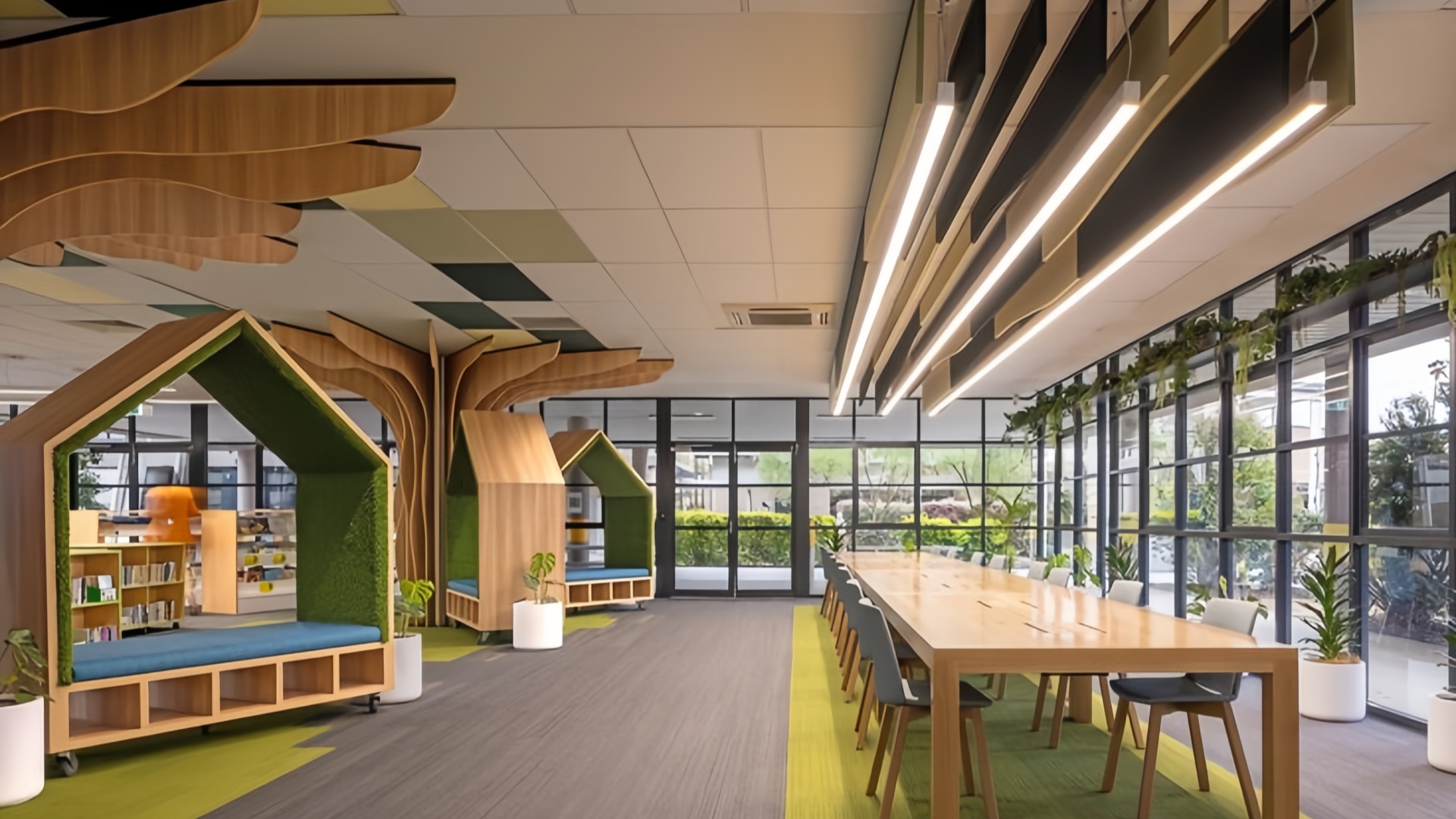 Biophilic design in school library