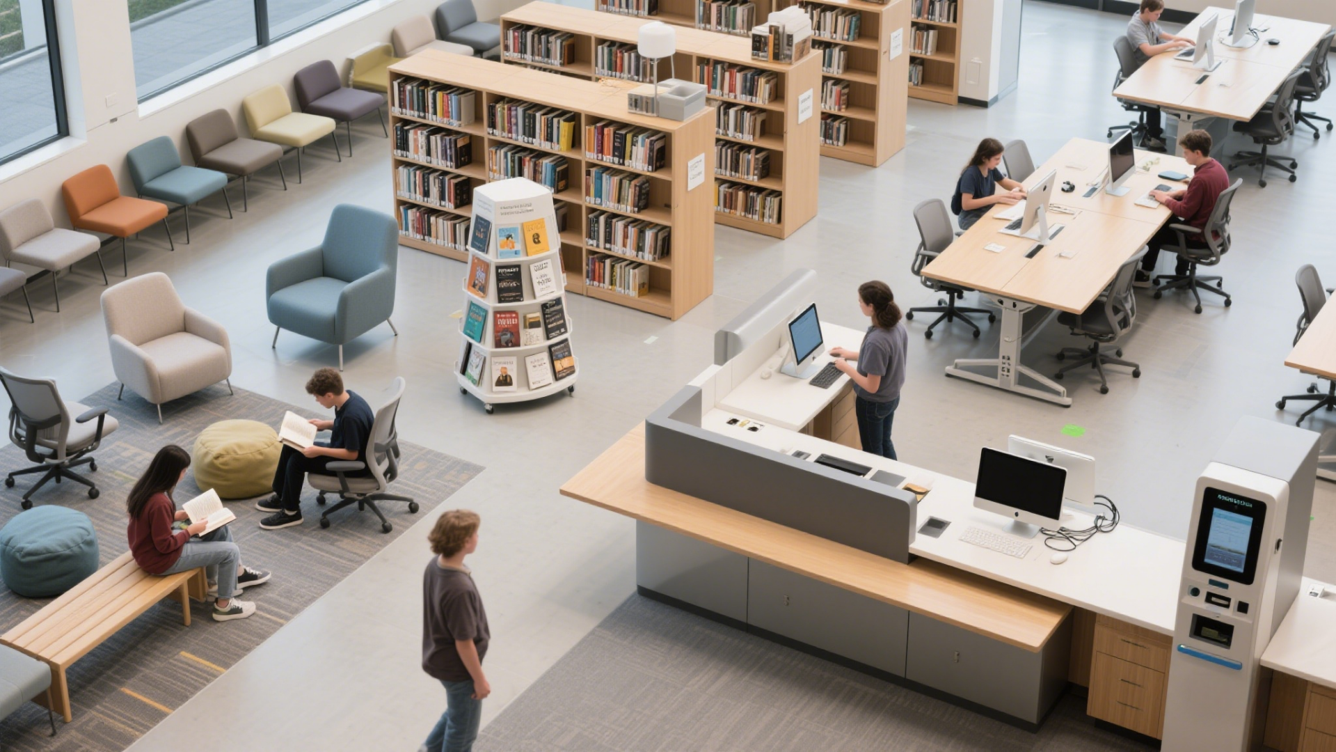 modern school library