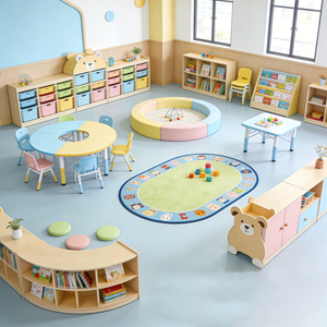  School Classroom Furniture Kindergarten And Preschool Kids Student Desk And Chair 