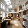 Dormitory Furniture Ladder And Study Desk School College Bed