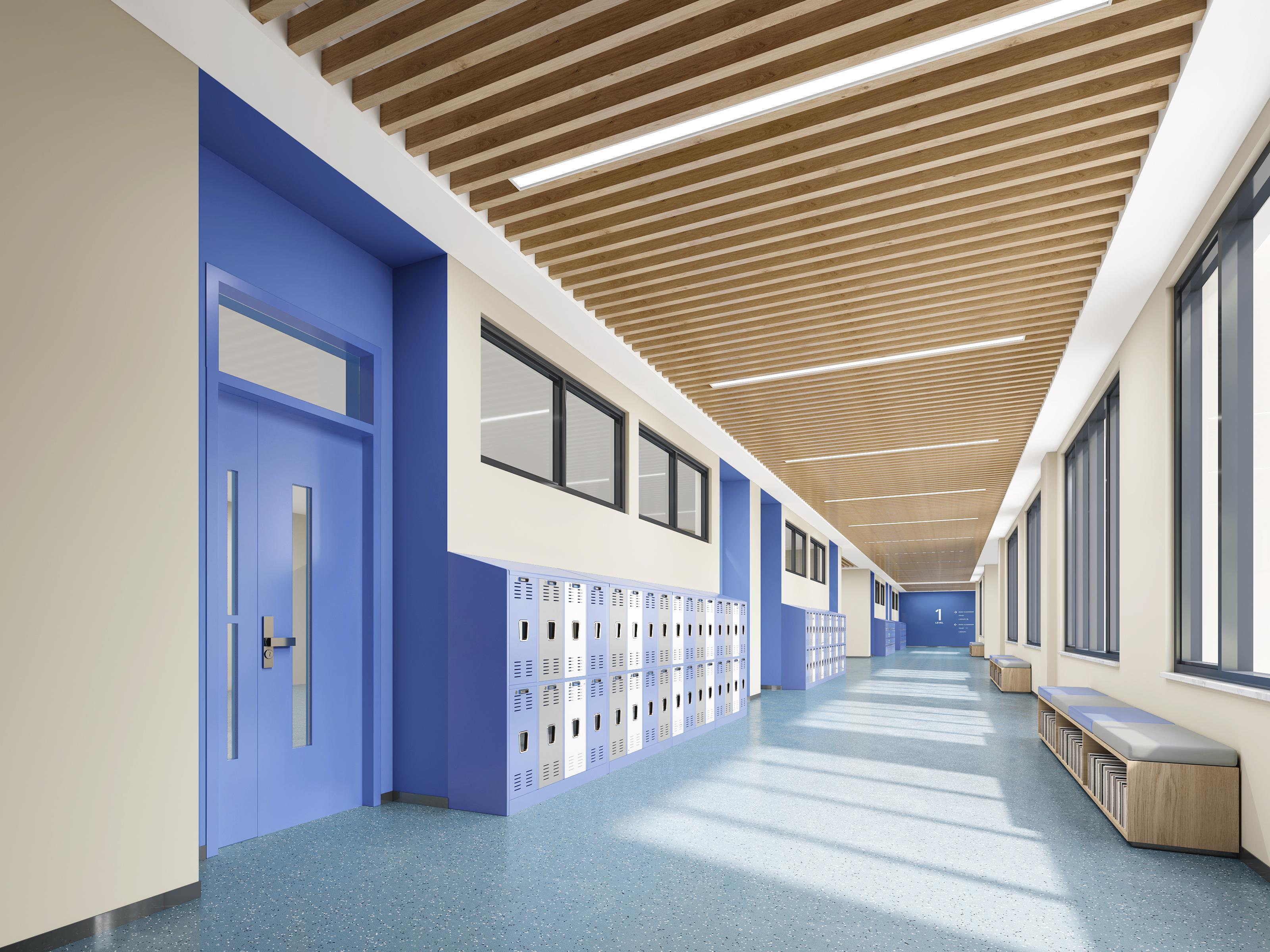Elementary school corridor