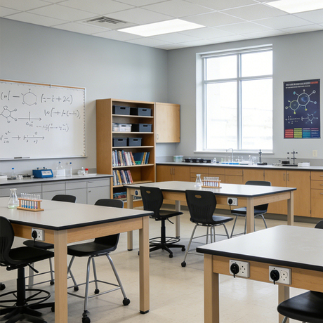 STEM Classrooms Furniture Ergonomic Student Desk And Chair