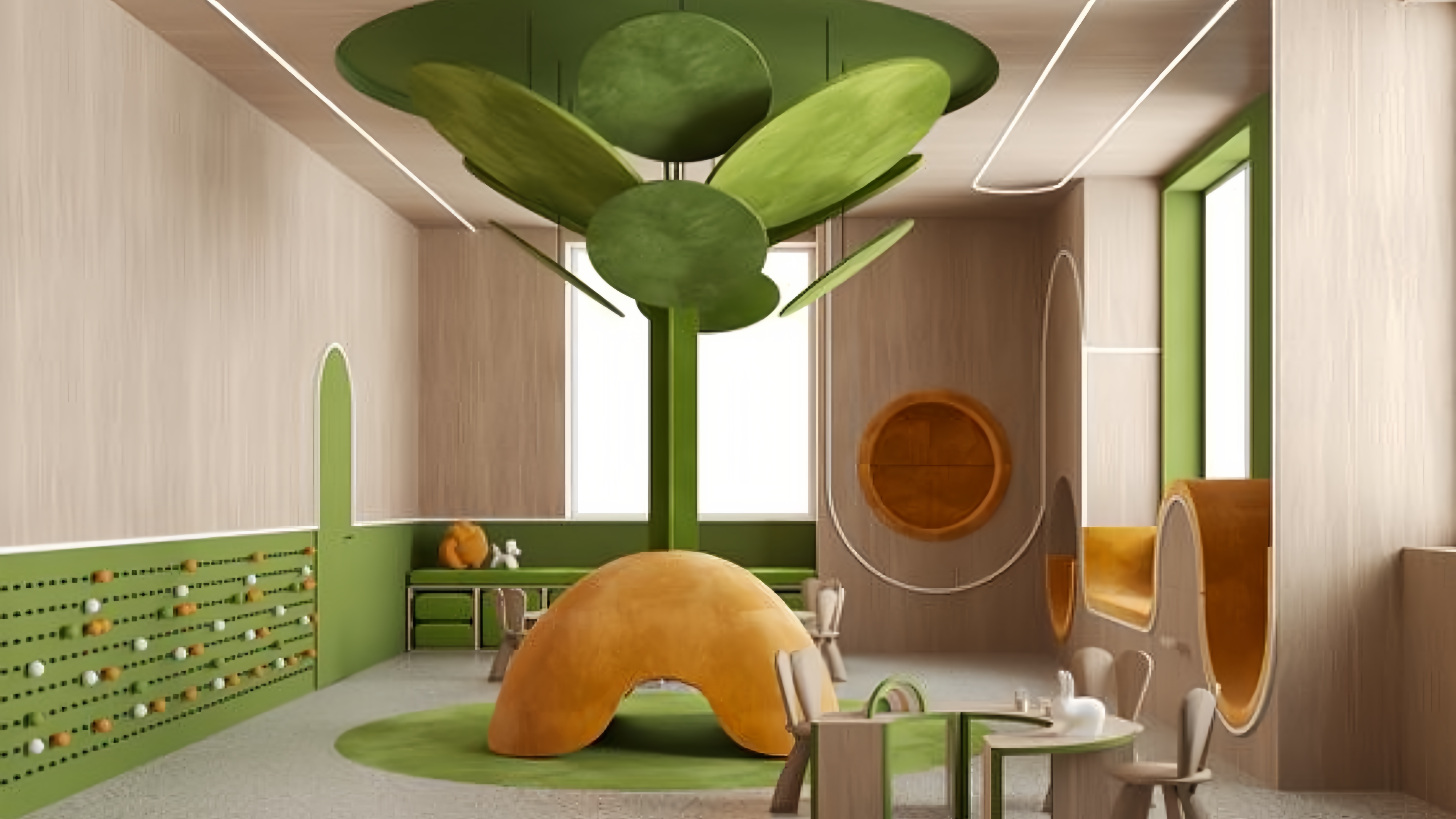 natural green nature in classroom