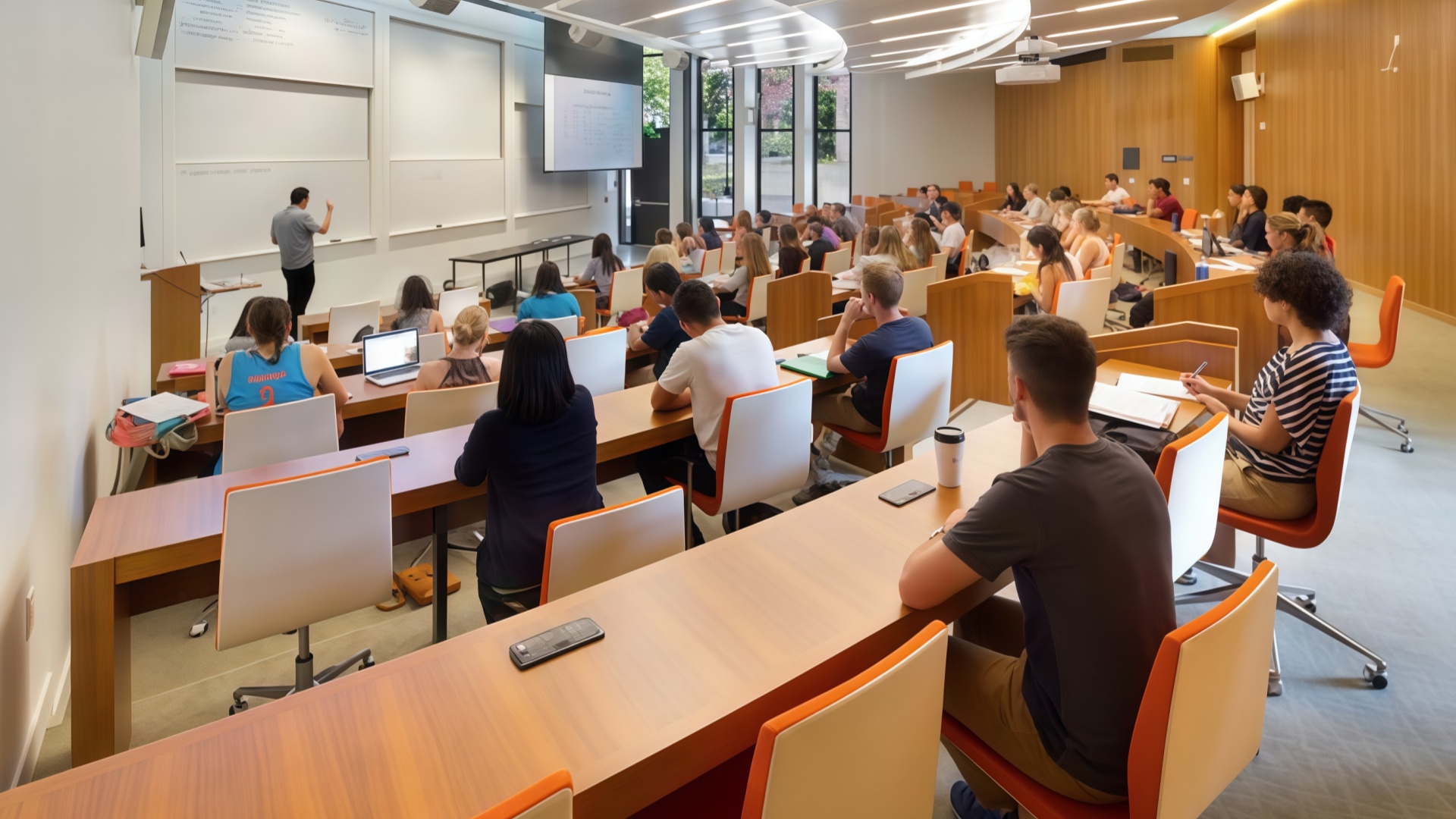 students in lecture hall