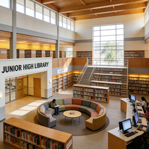 Library Bookshelf Multi-functional School Library Design Reading Furniture