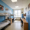 Dormitory Furniture Ladder And Study Desk School College Bed