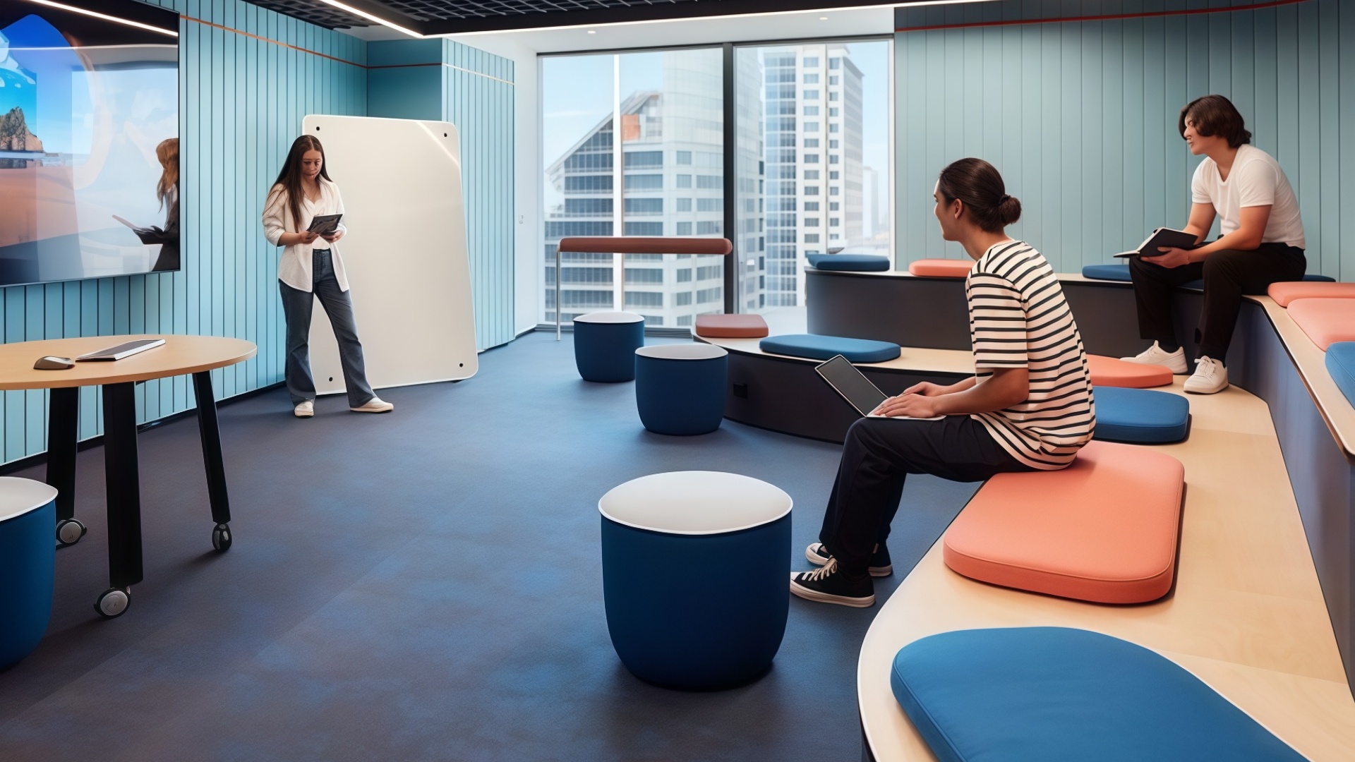 diverse seating design in high classroom