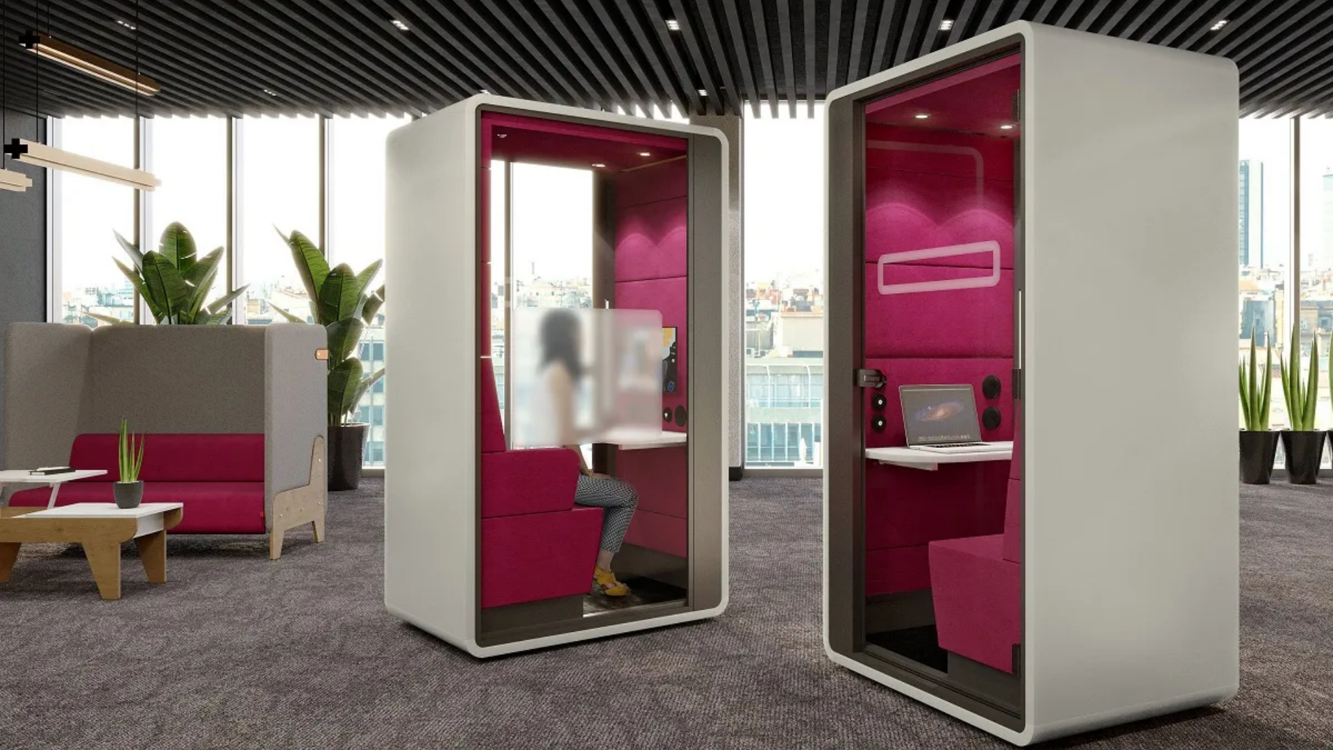 Portable soundproof learning pods_副本