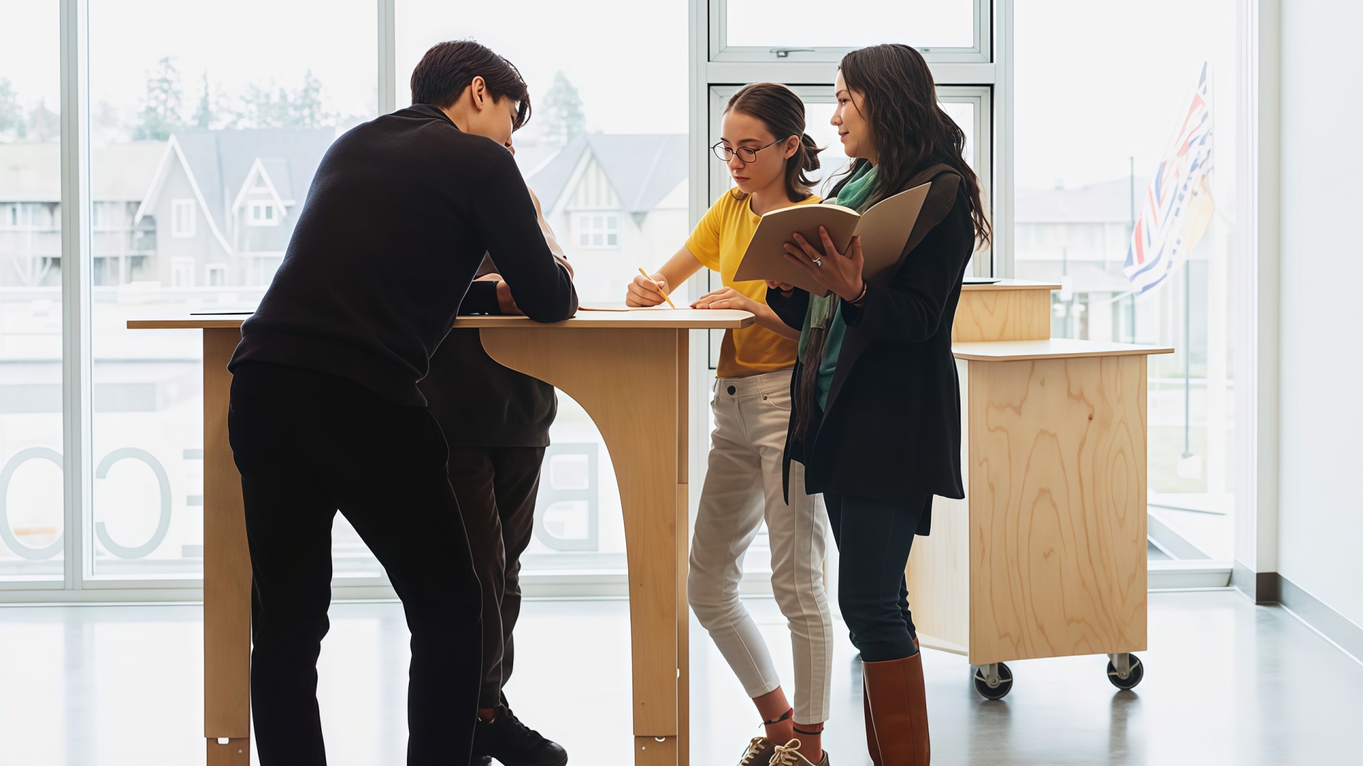height adjustable desk in universities