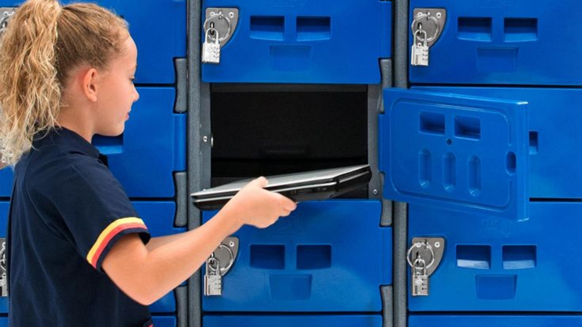 plastic locker in school