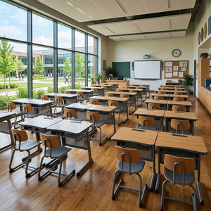 Double Student Desk for Classroom Furniture | Ergonomic & Durable School Desks