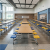 Attached Cafeteria Tables Space-Saving Dining Solution for School