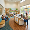 Modern Preschool Reception Desk for Kindergarten Waiting Area