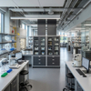 Modular Laboratory Storage with internal drawer space and analytical instrument benches