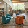 School Library Reading Chairs High-Back Function Wooden Armchair