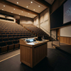 Lecture Hall Podium Ergonomic Stand-Up Design for Higher Education