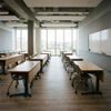 Modular school desk and chair combo designed for modern higher education collaborative learning spaces