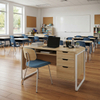 Ergonomic Teacher Desk And Chair Set Minimalist Mobile Workstation