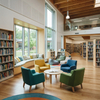 School Library Reading Chairs High-Back Function Wooden Armchair