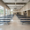 Fixed School Dining Tables And Benches Canteen Furniture with Attached Seating