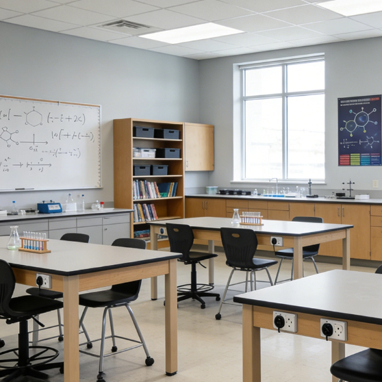 STEM Classrooms Furniture Ergonomic Student Desk And Chair