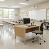 Ergonomic Teacher Desk And Chair Set Minimalist Mobile Workstation