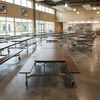 Fixed School Dining Tables And Benches Canteen Furniture with Attached Seating