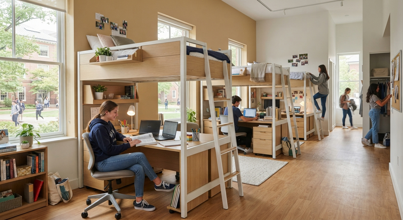 Wooden and Metal Loft Bed.jpg
