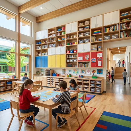 Classroom Wall Storage Cabinets Modular School Organization Systems