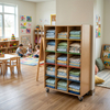 Space-Saving Mobile Daycare Bedding Storage Cabinet