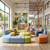 Modular Preschool Waiting Area Sofa - Modern Daycare Seating