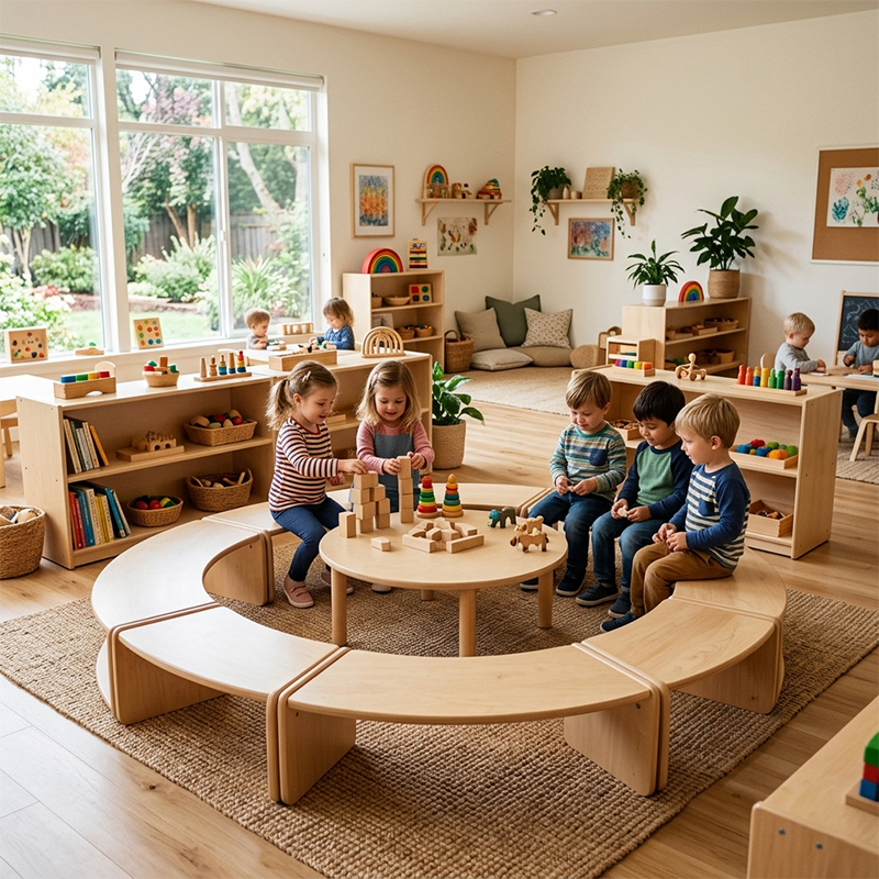 Montessori Daycare Play Corner Seating(1)