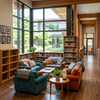 School Library Lounge Sofas Modular Curved Design Seating