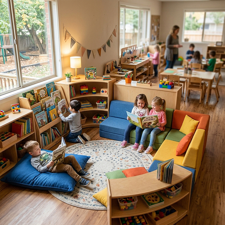 Preschool Reading Corner Seating | Classroom Library Furniture