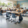 Double Student Desk for Classroom Furniture | Ergonomic & Durable School Desks