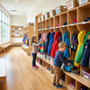 Kindergarten Coat Cubbies with Hooks | Daycare Mudroom Locker