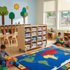Space-Saving Mobile Daycare Bedding Storage Cabinet