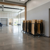 Mobile Folding Tables Space-Saving Rolling School Lunch Tables with Stools