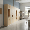 K-12 Student Dormitory Wardrobes Wood Storage Cabinets