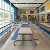 Attached Cafeteria Tables Space-Saving Dining Solution for School