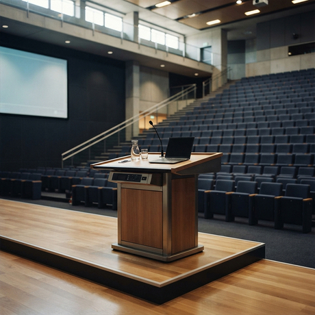 Lecture Hall Podium Ergonomic Stand-Up Design for Higher Education