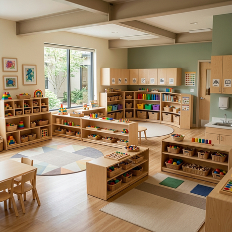 Preschool Open Toy Storage & Early Educational Space Solution