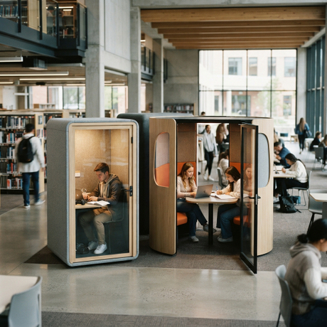 Acoustic Study Pod Soundproof Private Booth Furniture for University Libraries
