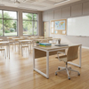 Ergonomic Teacher Desk And Chair Set Minimalist Mobile Workstation