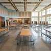 Mobile Folding Tables Space-Saving Rolling School Lunch Tables with Stools