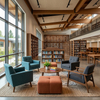 School Library Lounge Sofas Modular Curved Design Seating