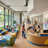 Modern Preschool Reception Desk for Kindergarten Waiting Area