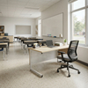 Ergonomic Teacher Desk And Chair Set Minimalist Mobile Workstation